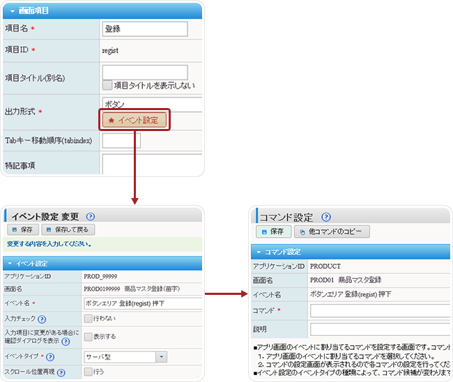 イベントを定義する